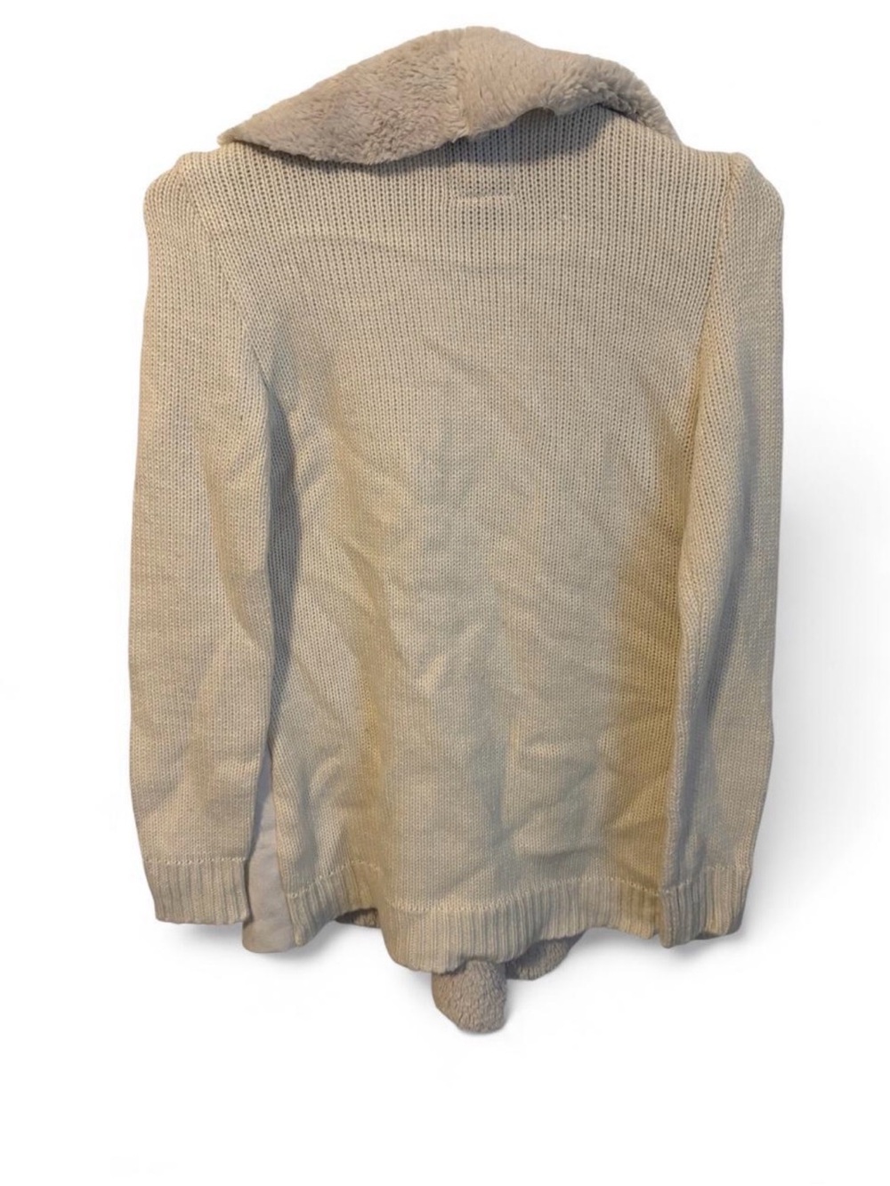 Me Jane Cream Sherpa Shawl-Collar Teddy Jacket - Picture 4 of 5